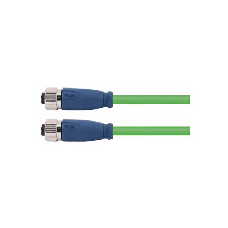 Connecteur femelle M12, 4 pol., codage D IP67, 4A, blindé